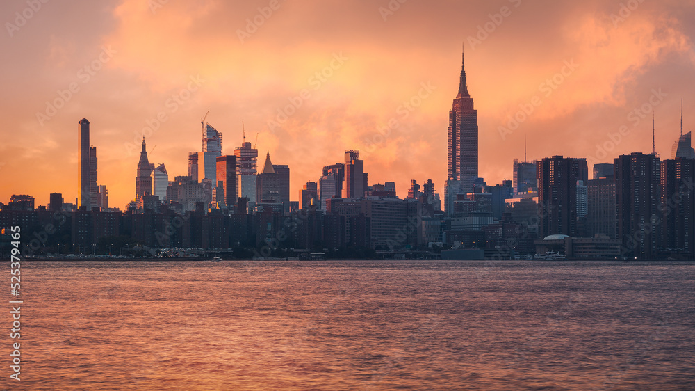New York City Midtown Manhattan Sunset Skyline
