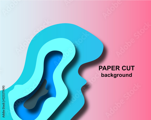 Abstract modern colorful paper cut shapes background. You can use template, banner, poster, brochure, book cover, booklet design. 