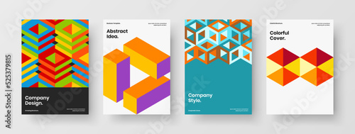 Fresh geometric pattern leaflet template collection. Unique booklet vector design illustration composition. Free Download Fresh geometric pattern leaflet template collection. Unique booklet vector design illustration composition. - GFXLoad