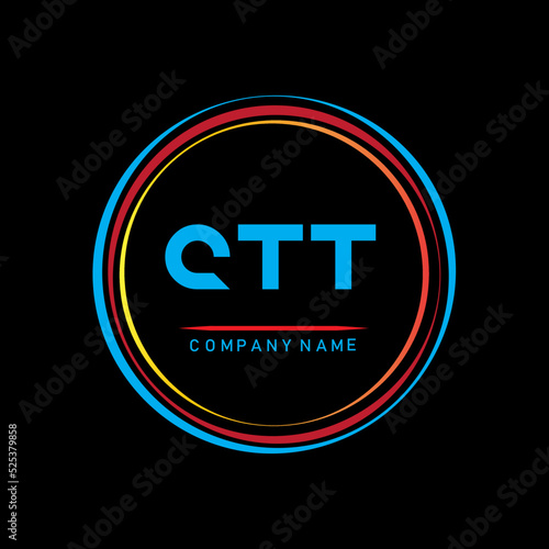 C T T,CTT logo design,C T T letter logo design, CTT letter logo design on black background,three letter logo design,CTT letter logo design with circle shape,simple letter logo design photo