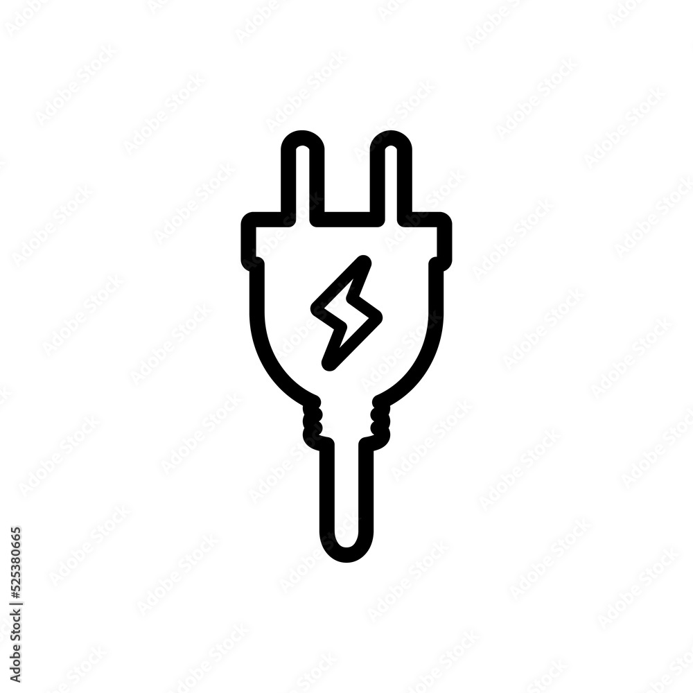 plug icon vector illustration logo template for many purpose. Isolated on white background. plug icon vector illustration logo template for many purpose. Isolated on white background.