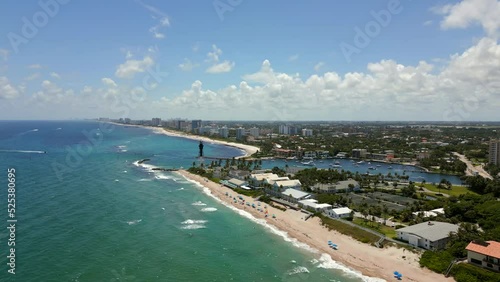 Wallpaper Mural Aerial hyperlapse video Hillsboro Lighthouse and inlet Pompano Beach Torontodigital.ca