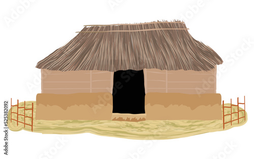 Straw house vector illustration design.