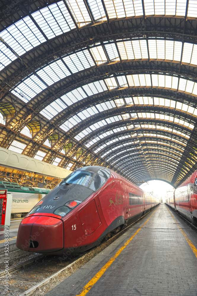 Treni ad alta velocità all'interno della stazione ferroviaria Centrale