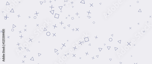 Seamless game line icons pattern, game controller button icons pattern, suitable for background, game theme background, game theme backdrop, game banner, game card design
