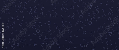 Seamless game line icons pattern, game controller button icons pattern, suitable for background, game theme background, game theme backdrop, game banner, game card design