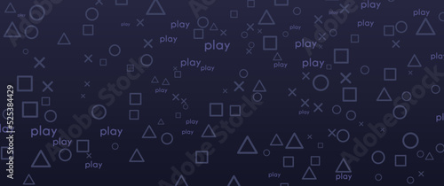 Seamless game line icons pattern, game controller button icons pattern, suitable for background, game theme background, game theme backdrop, game banner, game card design