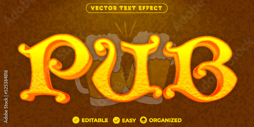 Pub Text Effect,Fully Editable Font Text Effect