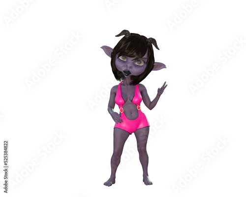 monster with peace sign