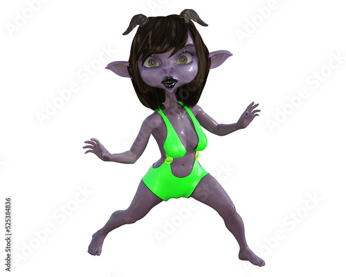 monster jumping in the air