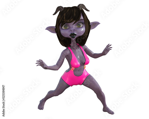 monster jumping in the air