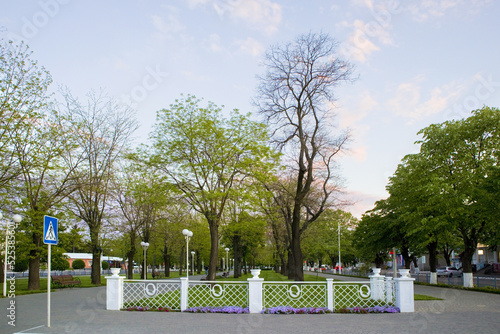 Pushkin park in Izmail, Ukraine photo