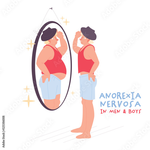 Eating disorder in men and boys. Anorexia nervosa.