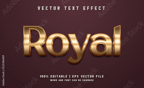 Gold and glow royal text effect