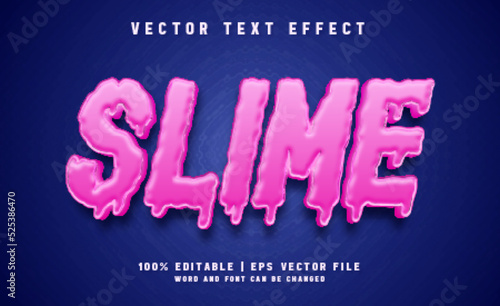 Slime editable text effect template
