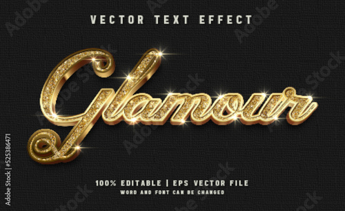 Glamour with glitter text effect style