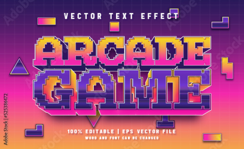 Arcade game retro style text effect