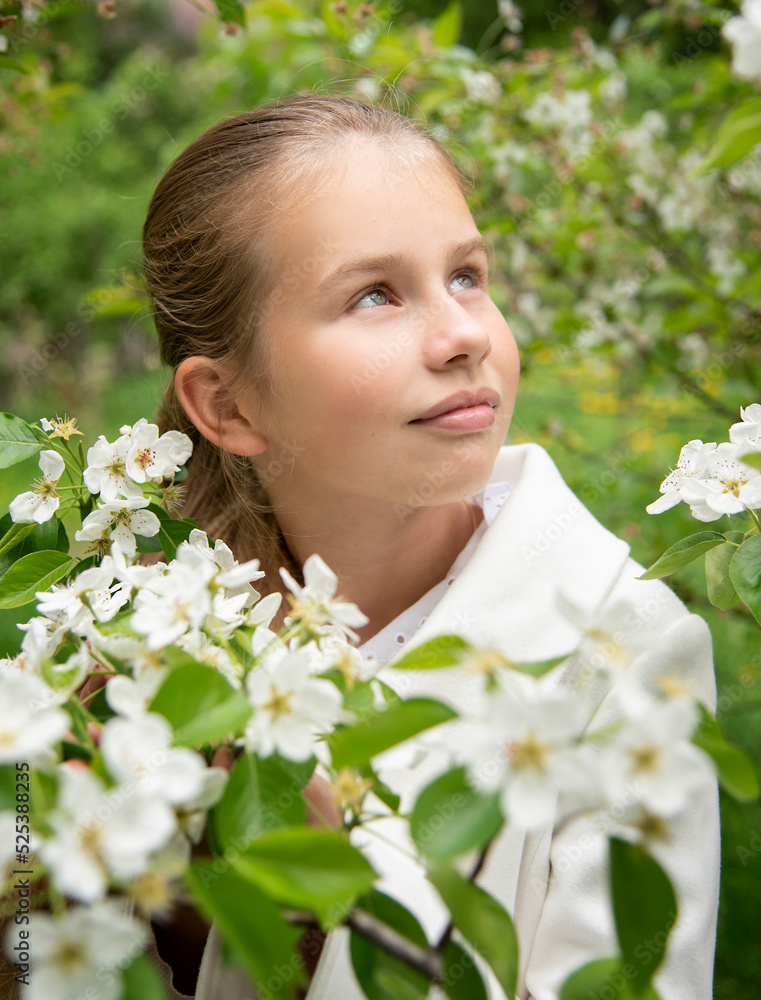 portrait of a girl with flowers