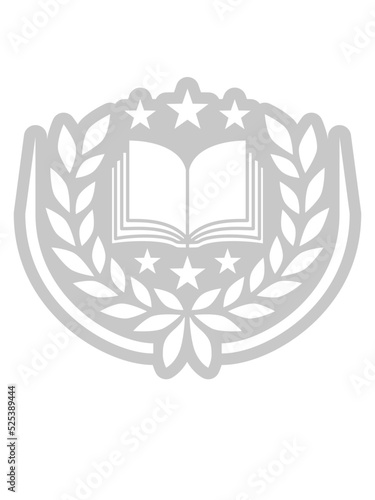 Wappen Buch Sterne Lorbeerkranz 