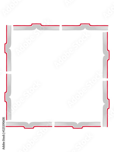 Viereck Rahmen Umrandung Bücher 