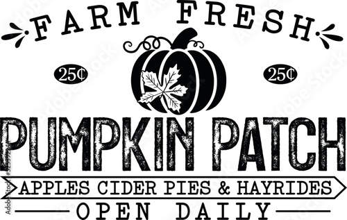 farm fresh pumpkin patch SVG design