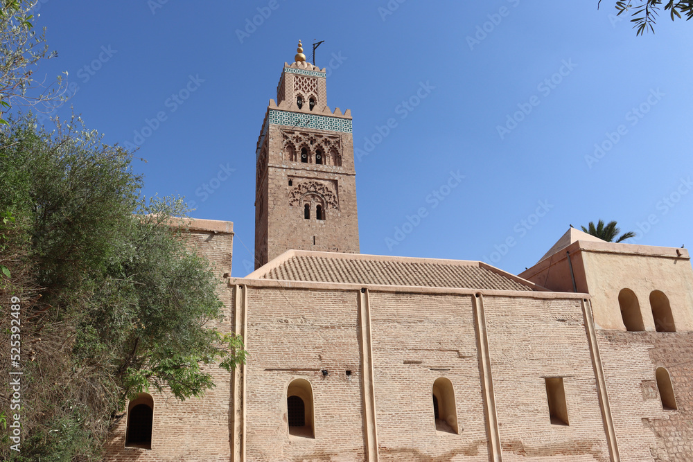 Minaret of the Koutoubia Mosque in Marrakech (Morocco)