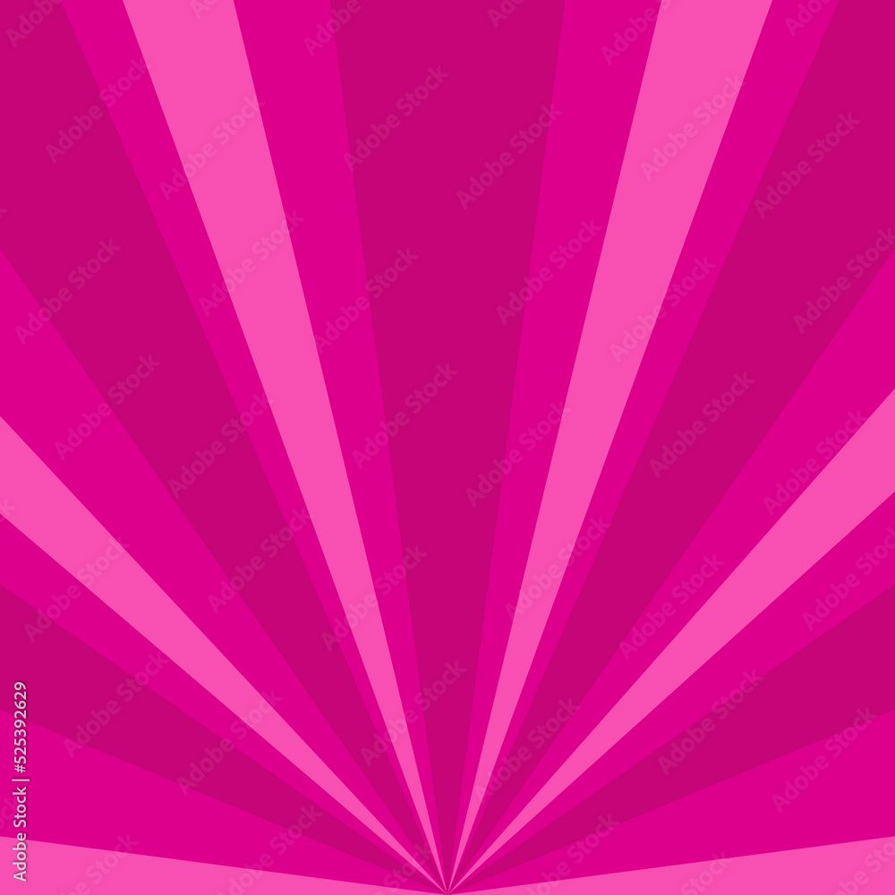 Sunlight glow background. Pink color burst background. Vector