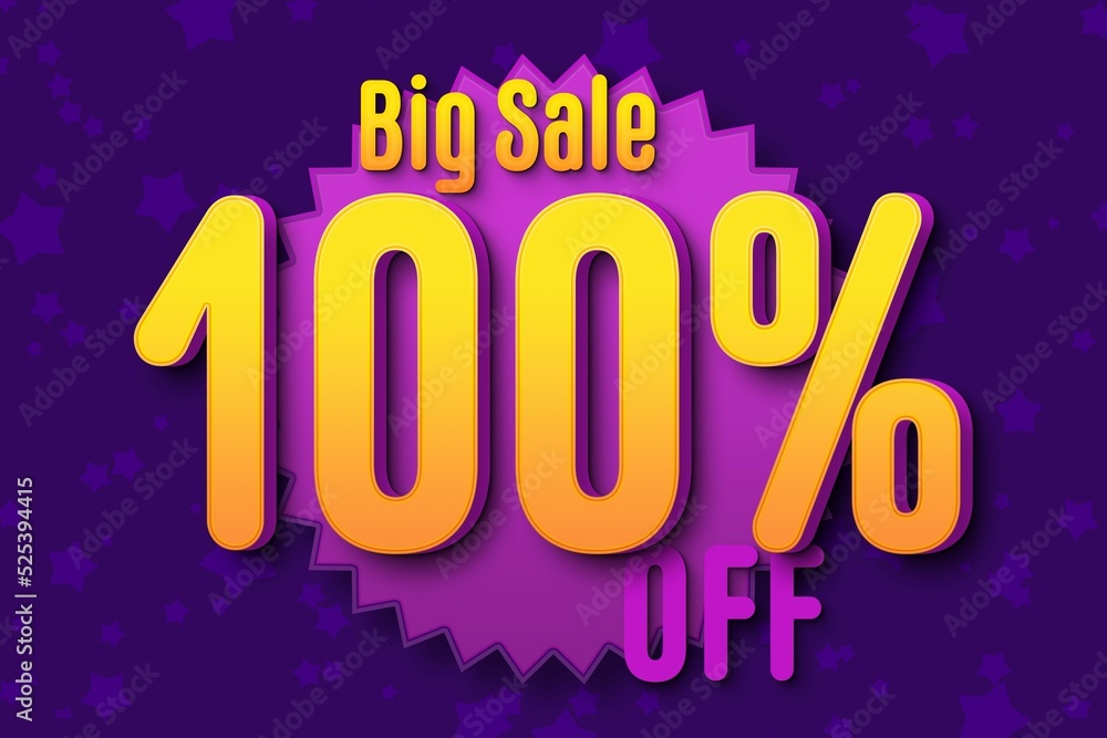 100 one hundred Percent off super sale black friday shopping halftone. coupon special sale