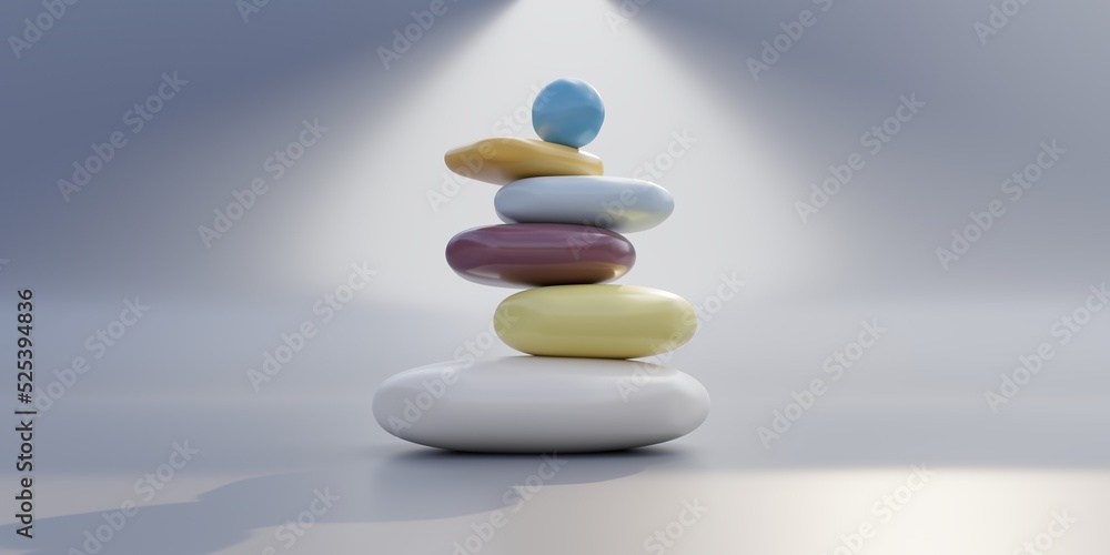 Zen Balance stones, pebbles stack pastel color, copy space. Spa, yoga meditation Zen Balance stones, pebbles stack pastel color, copy space. Spa, yoga meditation