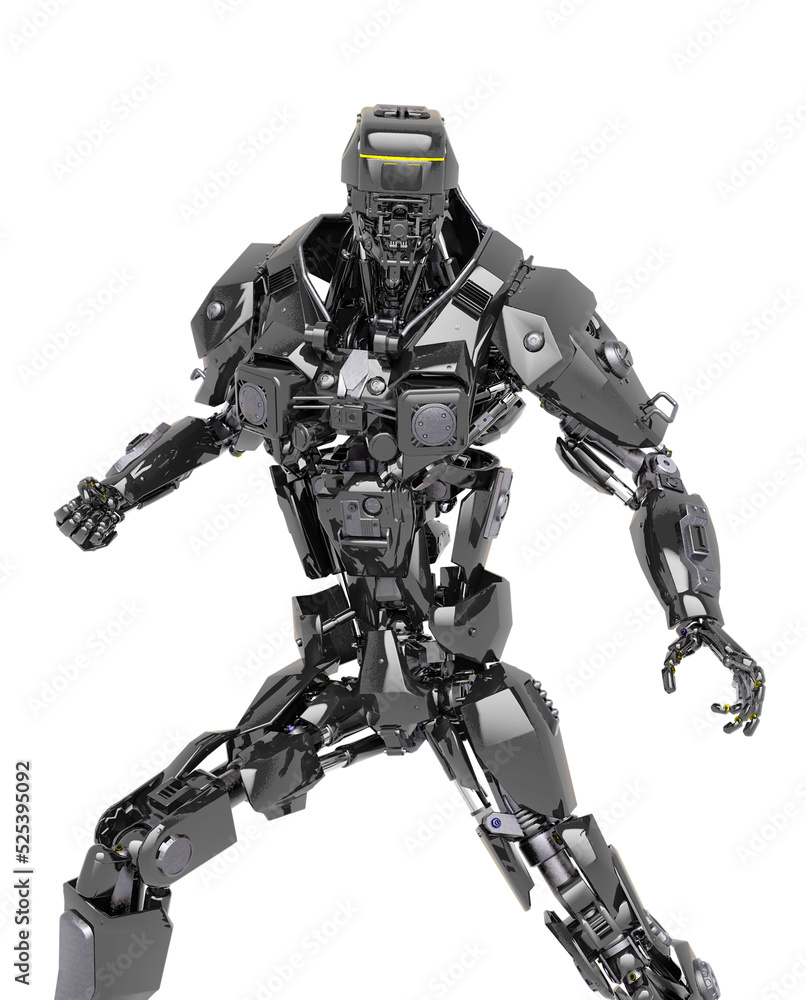 master robot is ready to smash all in white background master robot is ready to smash all in white background