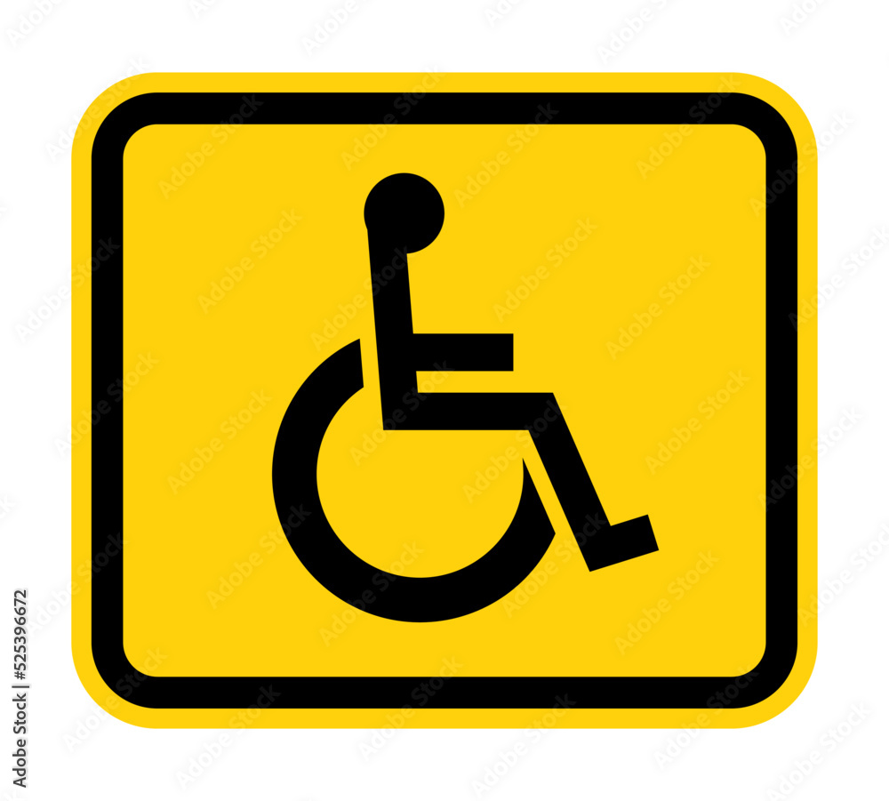 Accessible Parking Sign On White Background Accessible Parking Sign On White Background