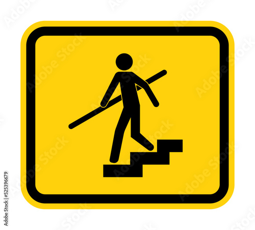 Avoid A Fall Use Handrails Sign