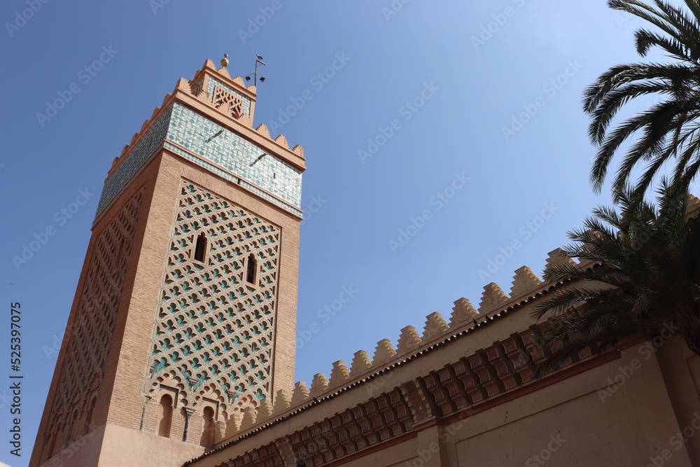 The Kasbah Mosque en Marrakech (Marruecos). También se la conoce como Mosque of Yaqub al Mansur or Mosque of Moulay al-Yazid