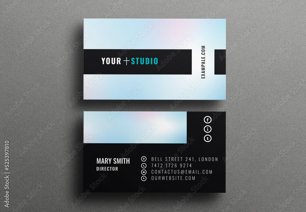 Corporate Business Card Stock Template Adobe Stock