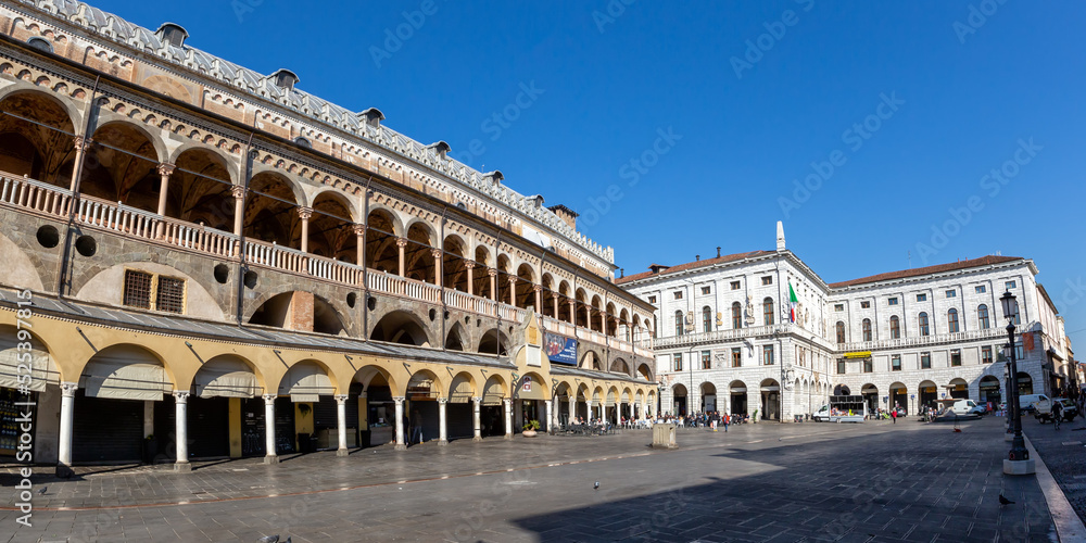 Padova Palazzo della Ragione at Piazza delle Erbe panorama travel traveling holidays vacation town in Italy