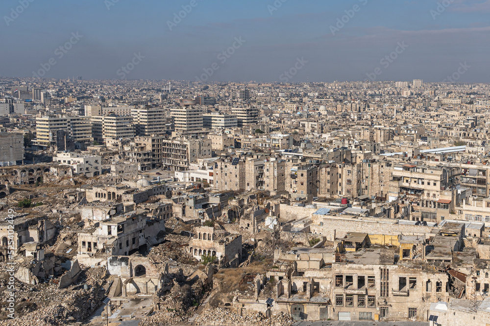 Aleppo view from the citadel, Syria