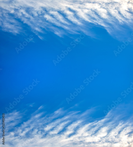white clouds in the blue sky. beauty of nature landscape in the clouds