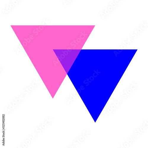 Bisexual Pride Symbol  Human rights Vector illustration Isolated on white background