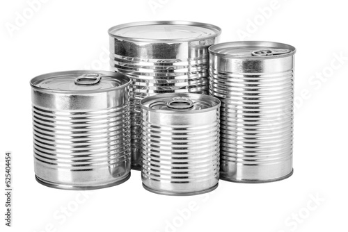 Fotografie metal cans  isolated on transparent background,