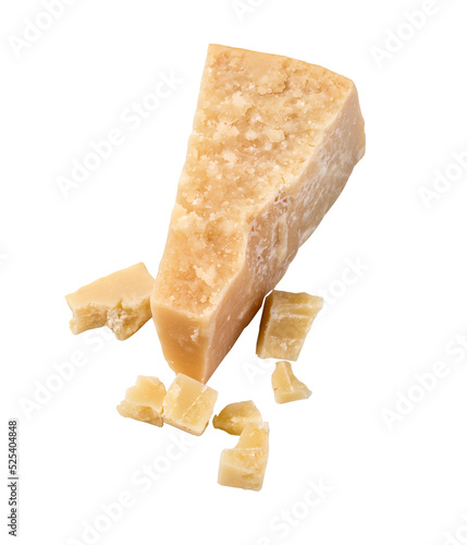 parmesan cheese  isolated on transparent background photo