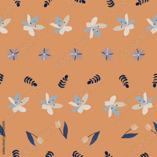 Flower Leaf Seamless Pattern