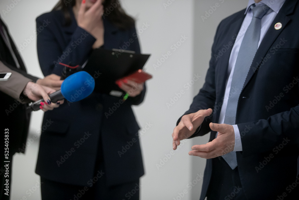 Public relations - PR. Press conference. Media interview. Public relations - PR. Press conference. Media interview.