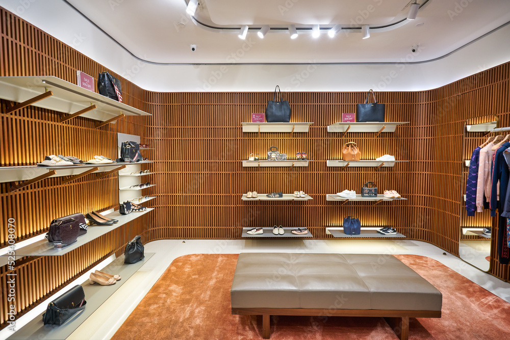 KUALA LUMPUR, MALAYSIA CIRCA JANUARY, 2020 bags on display at Bally