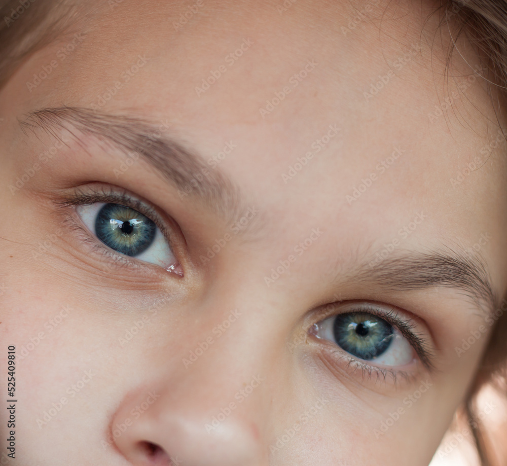 Portrait of a little girl in close-up. Portrait of a little girl in close-up.
