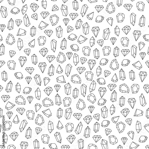 Seamless pattern with abstract diamonds. Print for textile, wallpaper, covers, surface. For fashion fabric. Doodles style