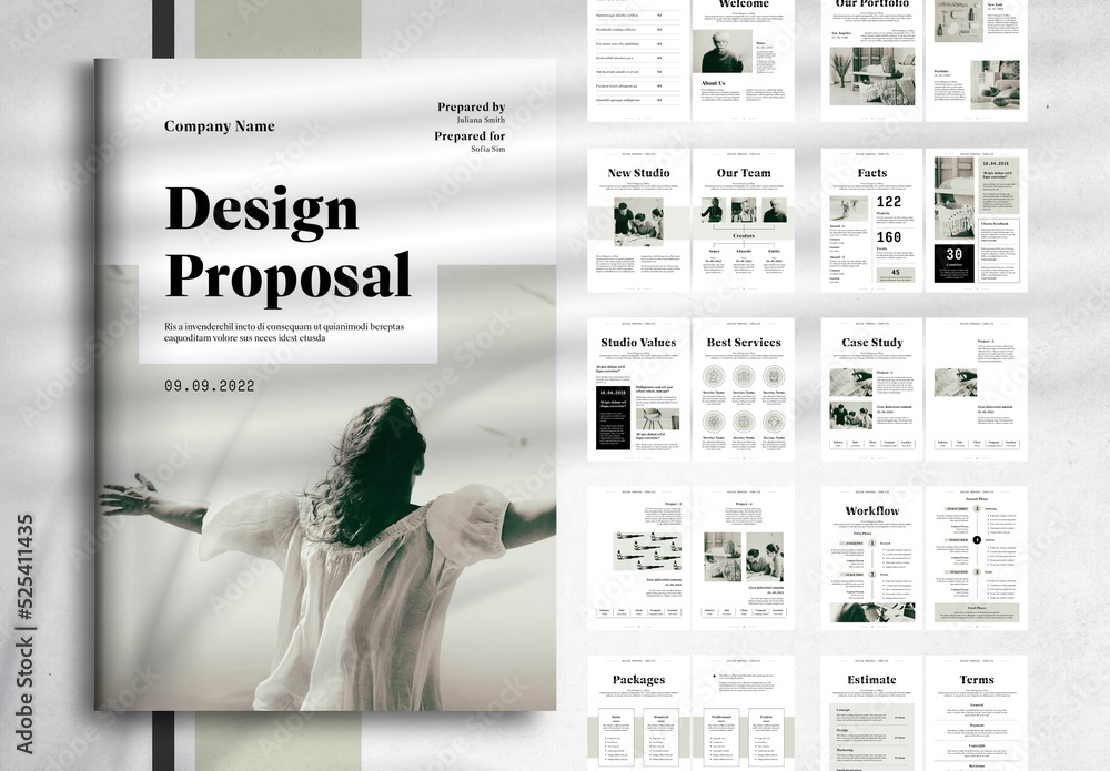 Design Proposal Layout Stock Template Adobe Stock Design Proposal Layout Stock Template Adobe Stock