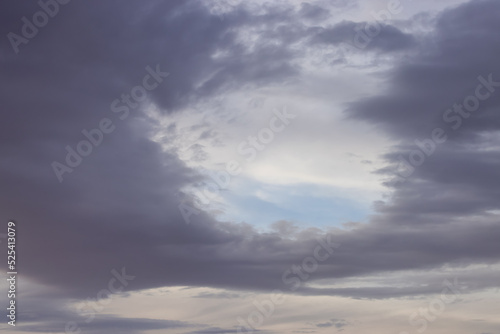 View of Dramatic Cloudscape during a colorful sunset or sunrise. Taken in Utah, USA. Nature Background