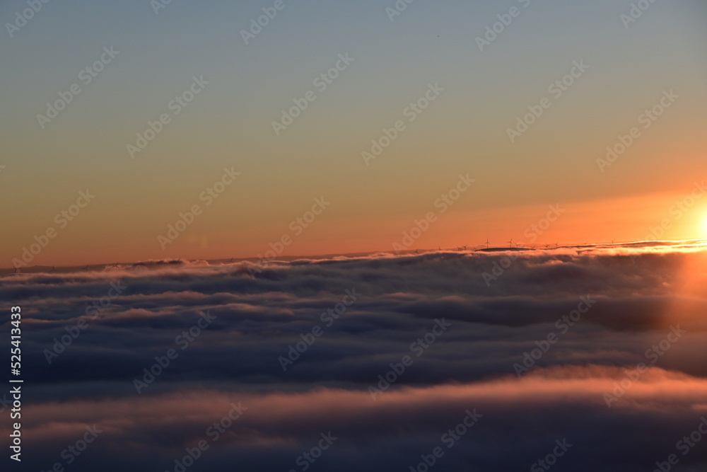 sun over the clouds