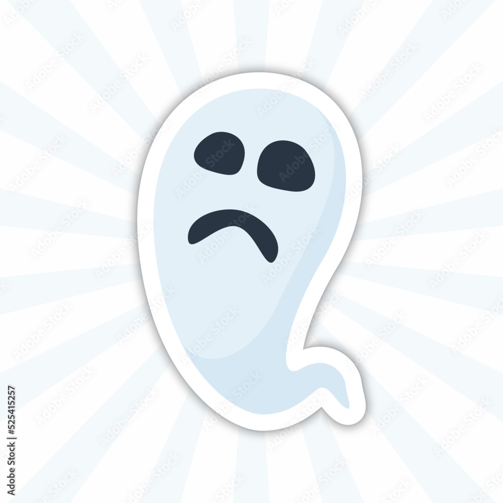 Note sticker with Ghost, vector Note sticker with Ghost, vector