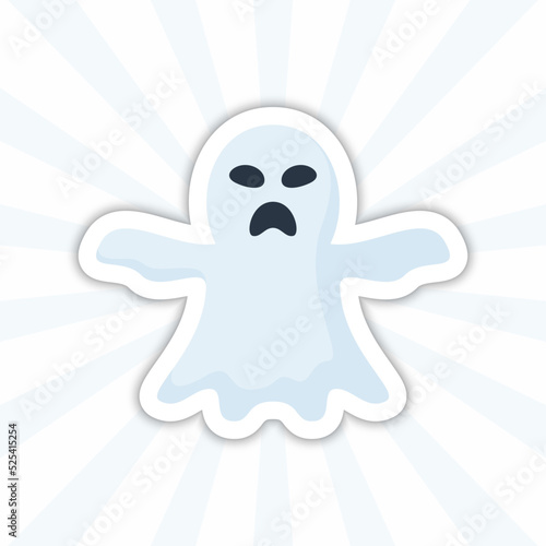 Note sticker with Ghost, vector